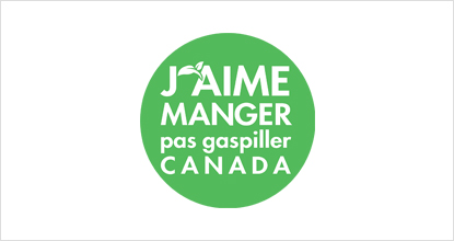 Logo de J’aime manger, pas gaspiller Canada.