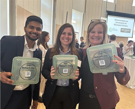 Innovative pilots focus on reusable containers.